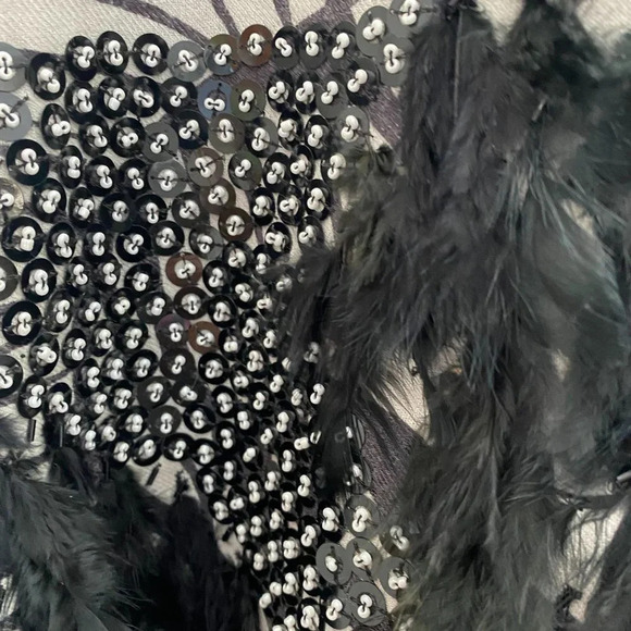 Pashmina Wool Shawl with Silky Tassel Fringe Feathers and Beading NWT - Picture 13 of 14